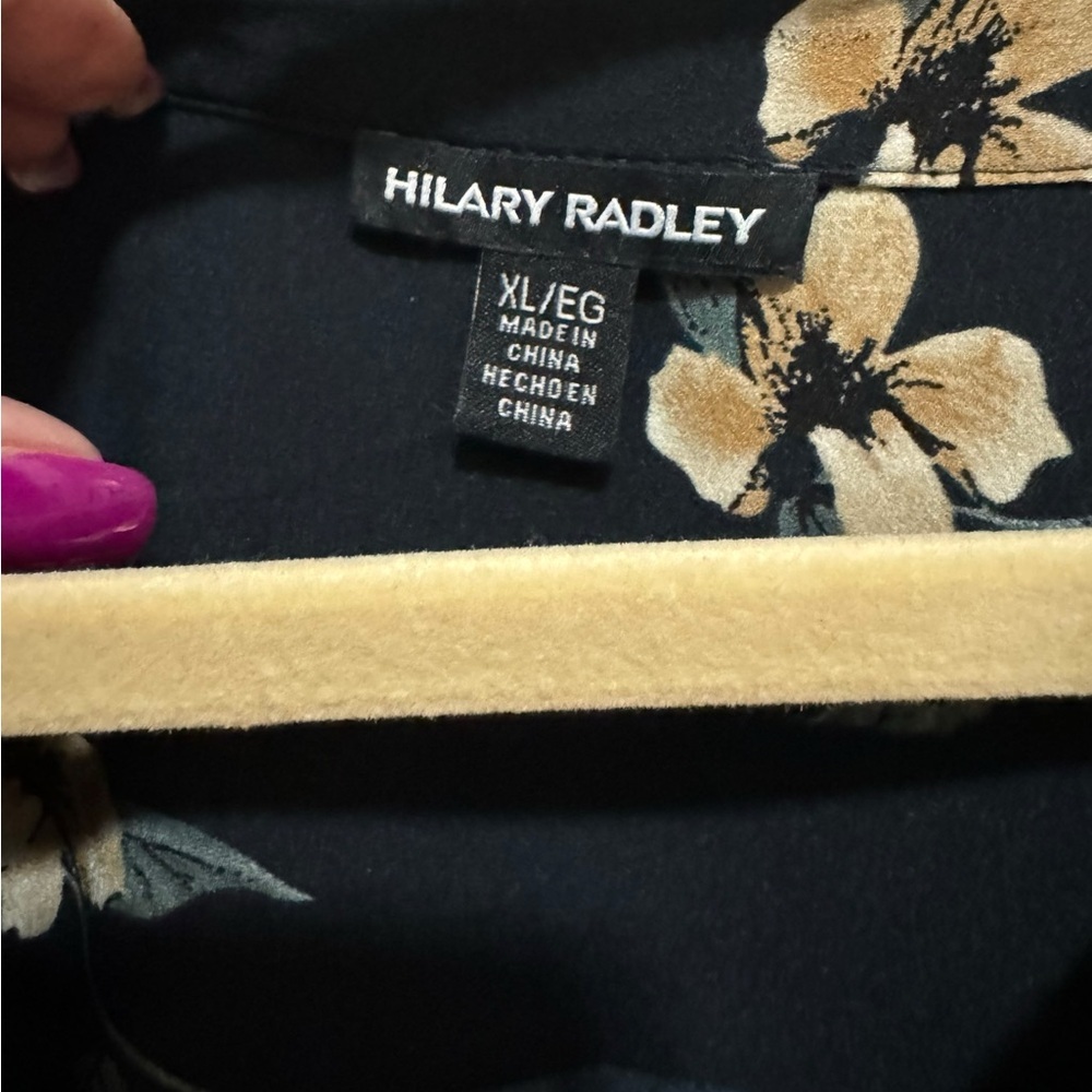 Hilary Radley - Black with Floral - size XL - Picture 2 of 4